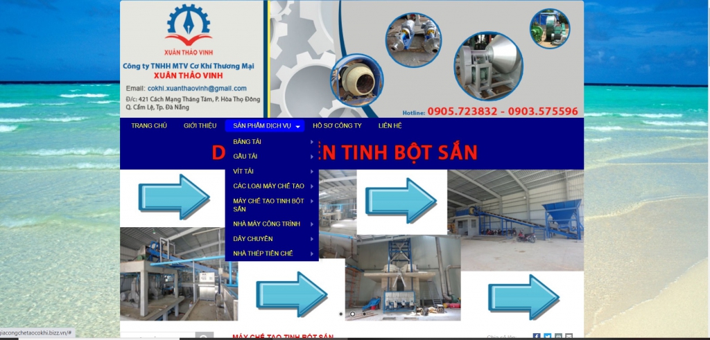 G/c nhà thép , xây lắp dây chuyền tinh bột sắn,chế biến bã sắn,xử lý nước thải